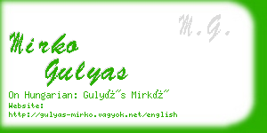 mirko gulyas business card